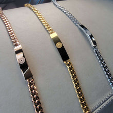 Load image into Gallery viewer, EMF 5G Protection Quantum Scalar Curb ID Bracelet - Gold. - Qi Life Store