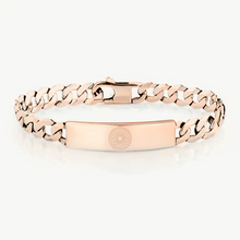 Load image into Gallery viewer, EMF 5G Protection Quantum Scalar Curb ID Bracelet - Gold. - Qi Life Store