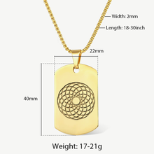 Bild in Galerie-Viewer laden, EMF 5G Protection Quantum Scalar Dog Tag Pendant Necklace - Gold. - Qi Life Store