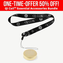 Load image into Gallery viewer, Qi Coil™ Lanyard and Gold Therapy Magnet (To Focus the Energy) - Qi Life Store