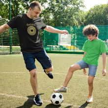 Load image into Gallery viewer, father and son playing soccer 
