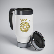 Cargar imagen en el visor de la galería, Qi Life Stainless Steel Travel Mug with Handle, 14oz