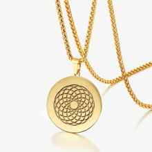 將圖像加載到圖庫查看器中，5G Protection Quantum Scalar 24K Gold Plated Circle Pendant Necklace - 50% OFF - Qi Life Store 