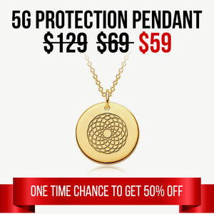5G Protection Quantum Scalar 24K Gold Plated Circle Pendant Necklace - 50% OFF - Qi Life Store 