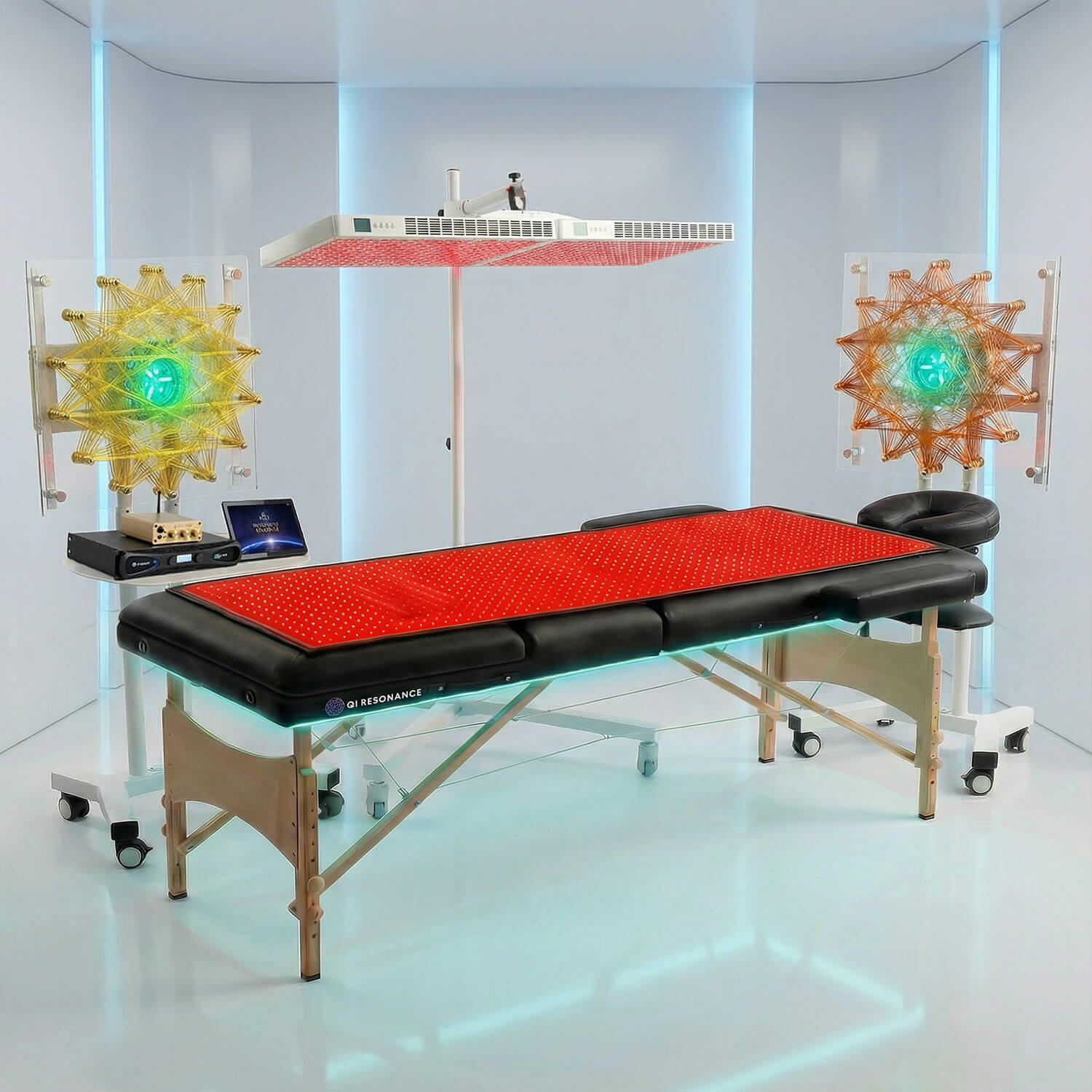 Qi Coil™ Aura Ultimate Medbed System + Resonant Console Advanced + Red Light Panels + Mat
