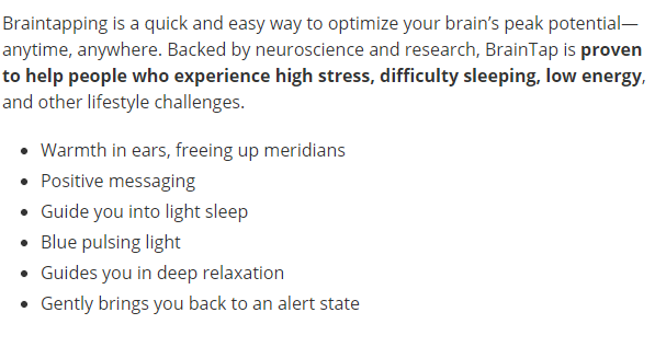 BrainTap Headset - Sleep Focus Meditation Boost Brain Function.