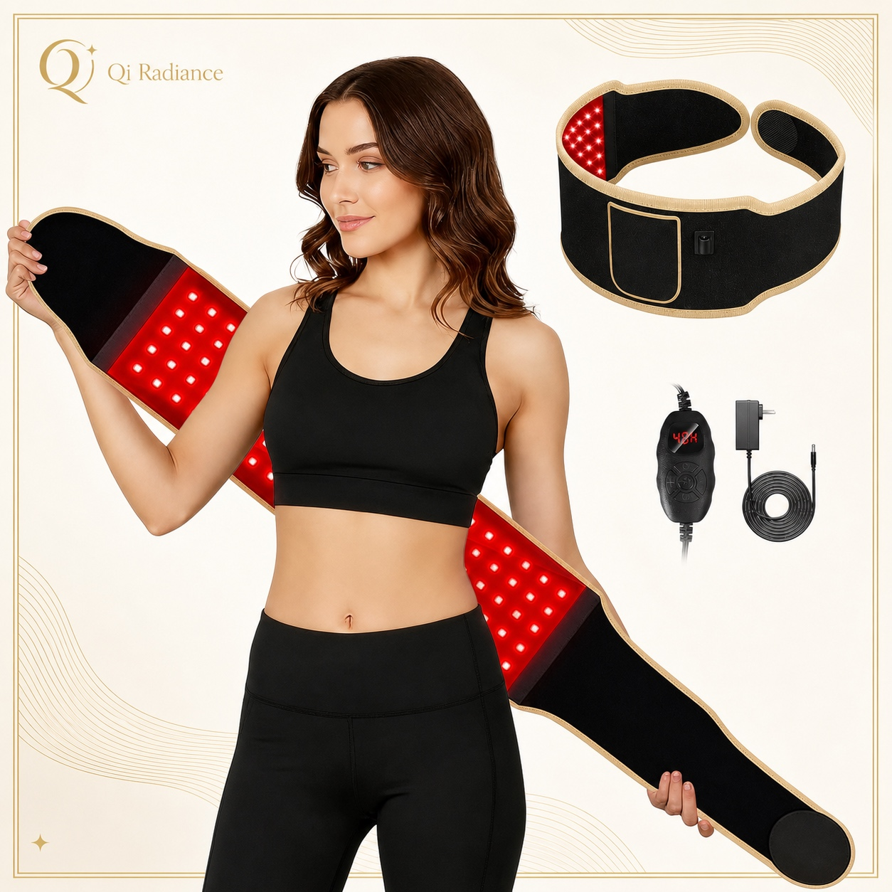 Qi Radiance BodyWrap — Rechargeable Red + NIR Wellness Belt