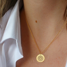 Load image into Gallery viewer, EMF 5G Protection Quantum Scalar 24K Gold Plated Circle Pendant Necklace. - Qi Life Store 