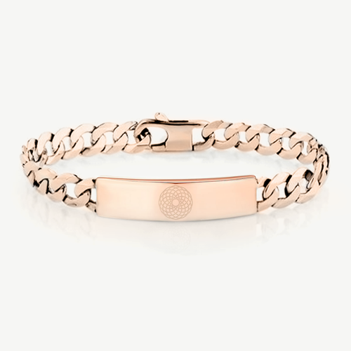 EMF 5G Protection Quantum Scalar Curb ID Bracelet - Rose Gold. - Qi Life Store 