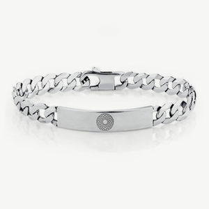 EMF 5G Protection Quantum Scalar Curb ID Bracelet - Silver. - Qi Life Store 