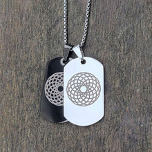 將圖像加載到圖庫查看器中，EMF 5G Protection Quantum Scalar Dog Tag Pendant Necklace - Gold. - Qi Life Store 