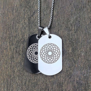EMF 5G Protection Quantum Scalar Dog Tag Pendant Necklace - Gold. - Qi Life Store 