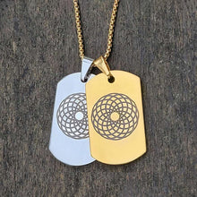 將圖像加載到圖庫查看器中，EMF 5G Protection Quantum Scalar Dog Tag Pendant Necklace - Gold. - Qi Life Store 