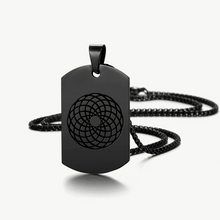 將圖像加載到圖庫查看器中，EMF 5G Protection Quantum Scalar Dog Tag Pendant Necklace - Gold. - Qi Life Store 