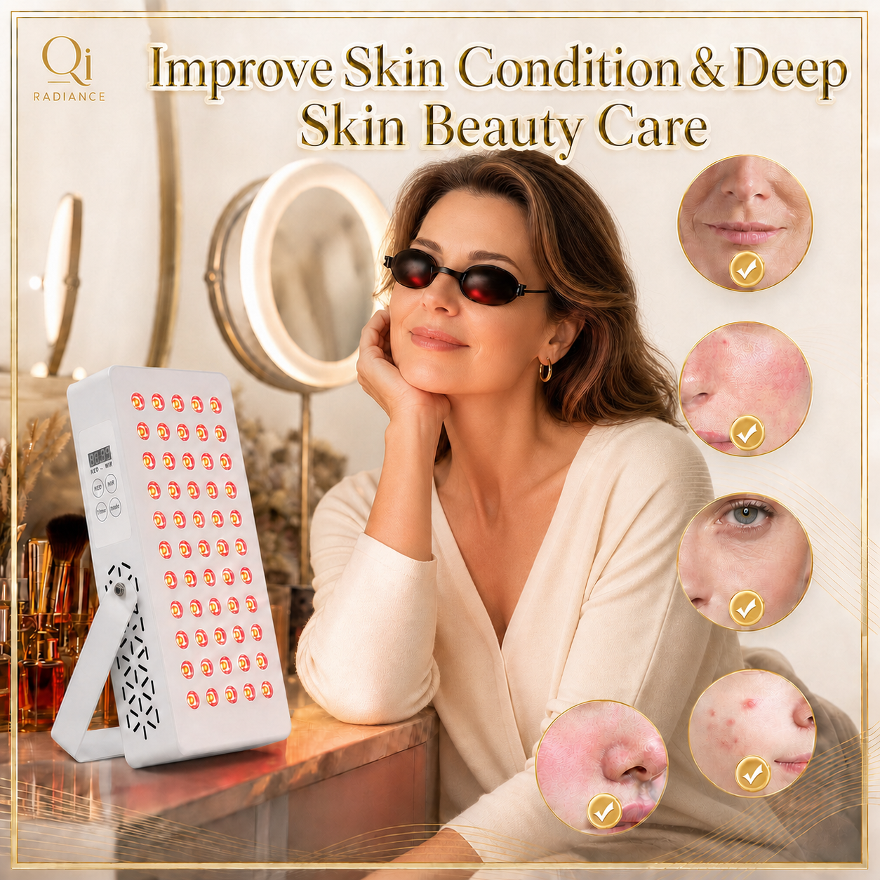 Qi Radiance Mini Panel — Compact Red + NIR Panel