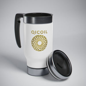 Qi Life Stainless Steel Travel Mug with Handle, 14oz - Qi Life Store 