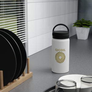 Qi Life Stainless Steel Water Bottle, Handle Lid - Qi Life Store 