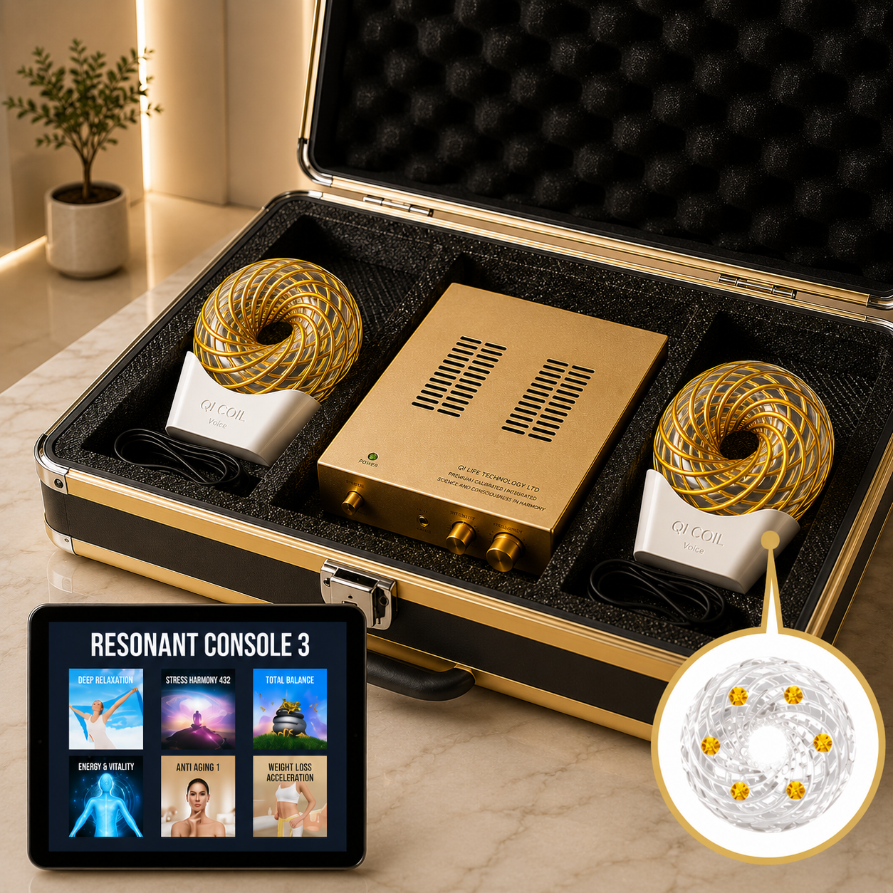 Qi Coil™ Max Scalar System + Resonant Console 3