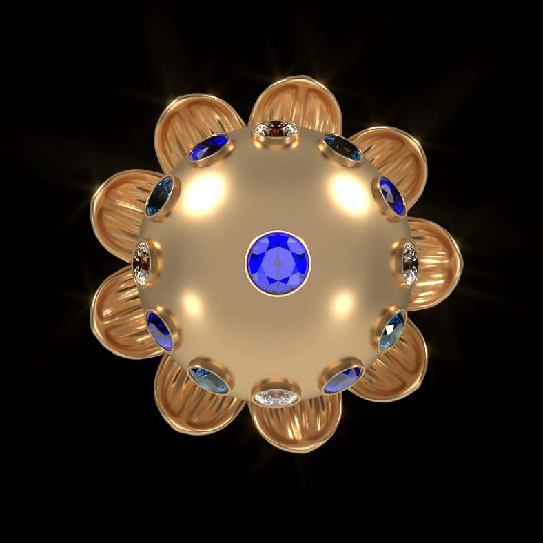 The Lotus Flower with 12 + 1 gems