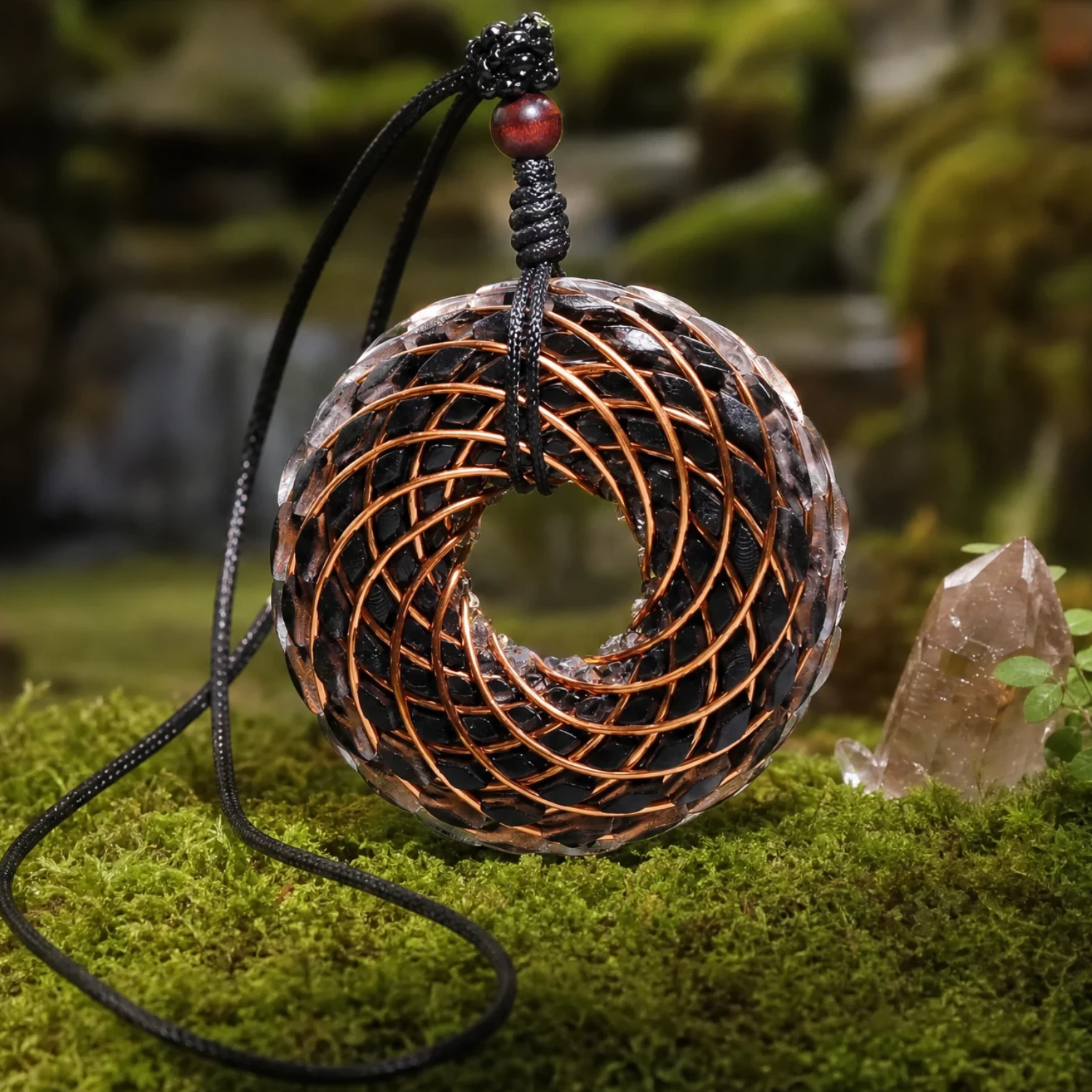 Tourmaline Qi Life Pendant · EMF Protection · Grounding