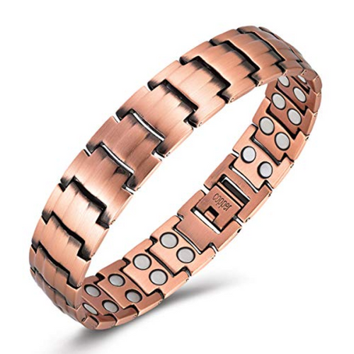 Magnetic Therapy Bracelet Men Women for Arthritis & Carpal Tunnel Pain Relief Pure Copper.