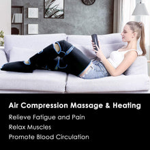 Bild in Galerie-Viewer laden, Leg Compression Massager Cordless and Rechargeable Thigh and Knee Boots Device with Heat for Circulation and Recovery Legs Pain Relief Lymphatic Drainage.