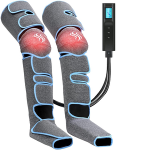 Leg Air Compression Massager With Heat Therapy Foot Calf Thigh Circulation For Restless Legs