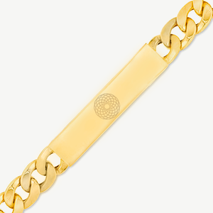EMF 5G Protection Quantum Scalar Curb ID Bracelet - Gold.