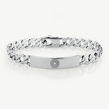 Load image into Gallery viewer, EMF 5G Protection Quantum Scalar Curb ID Bracelet - Silver.