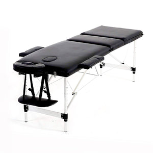 Portable Massage Table With Adjustable Aluminum Frame Black