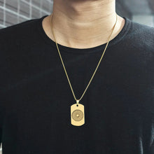 Bild in Galerie-Viewer laden, Emf 5G Protection Quantum Scalar Dog Tag Pendant Necklace - Gold.