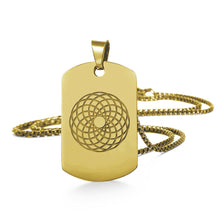 Chargez l&#39;image dans la visionneuse de la galerie, Emf 5G Protection Quantum Scalar Dog Tag Pendant Necklace - Gold.