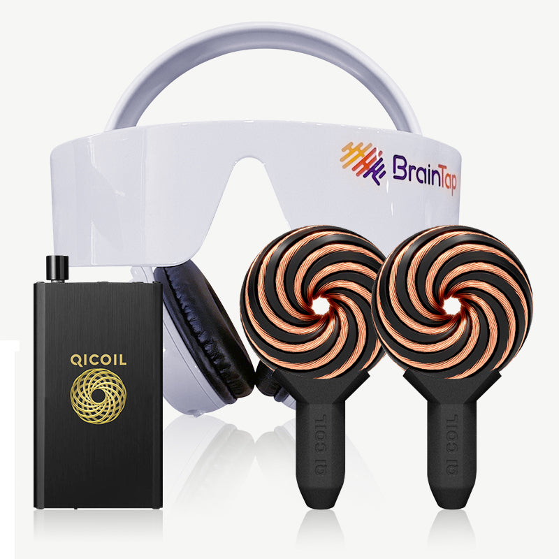 Activate Superhuman Potential - Braintap + Qi Coil™ Mini - Mobile PEMF Therapy.
